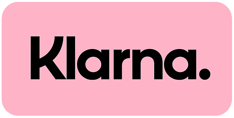 Klarna logo with pink background.